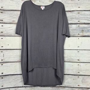 LuLaRoe Gray Hi Low Tunic Top Size Large